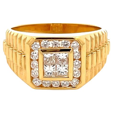 rolex diamond ring mens|18k gold rolex ring.